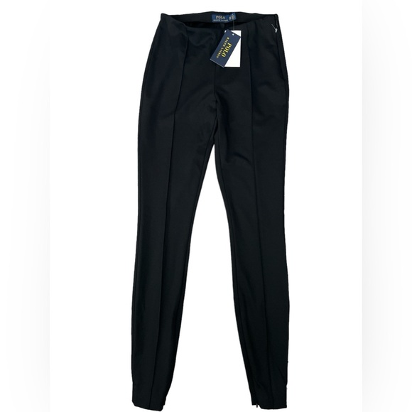 Ralph Lauren Polo Women's Black Side Slit Stretch Slim Skinny Pants Size XS - Picture 6 of 10